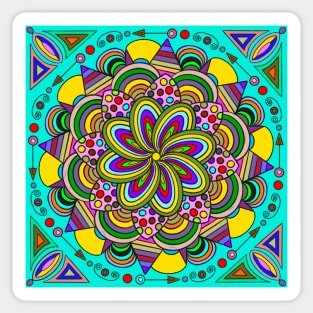 Colorful Mandala Flower Sticker